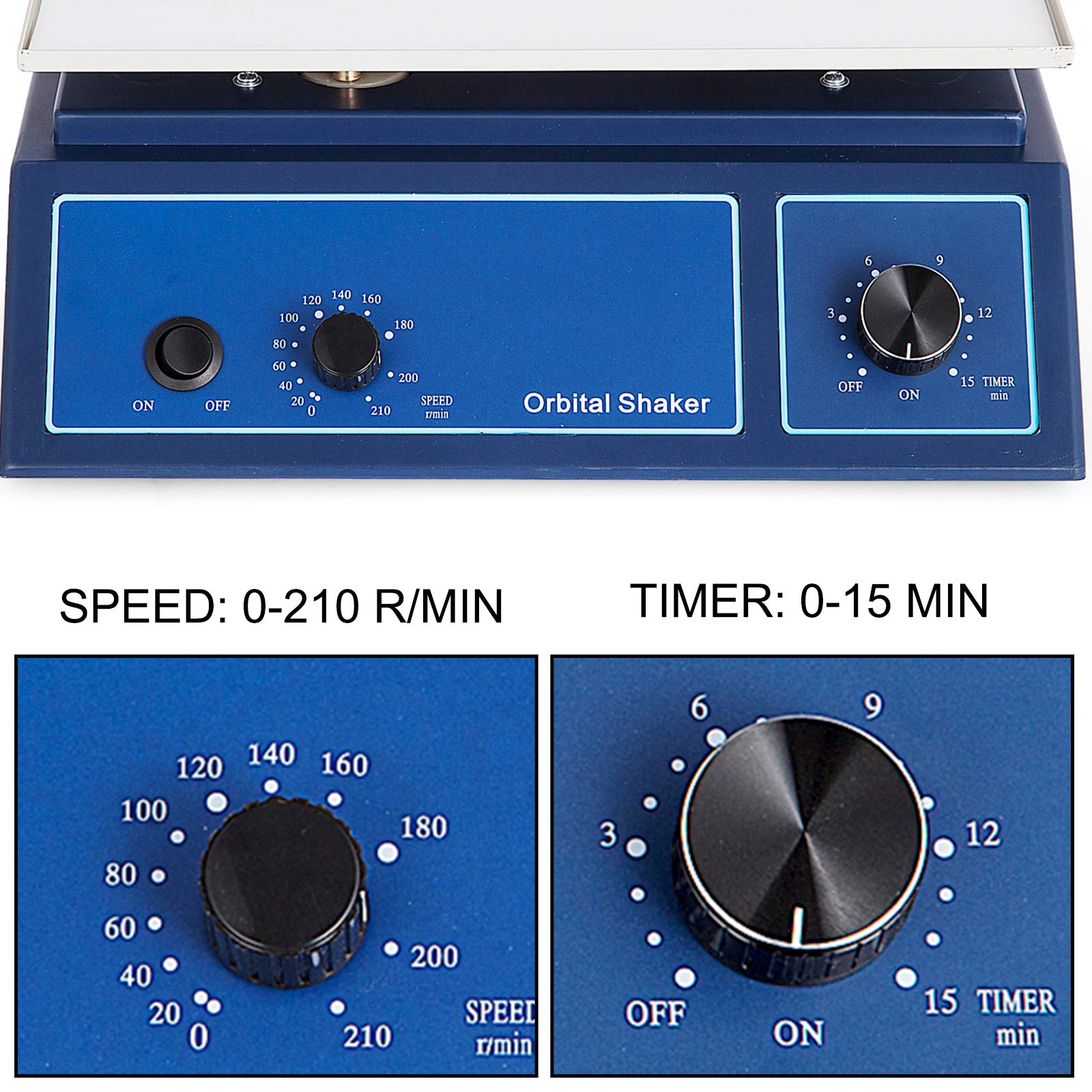 VEVOR Orbital Rotator Shaker Adjustable Speed at 0210 RPM Digital