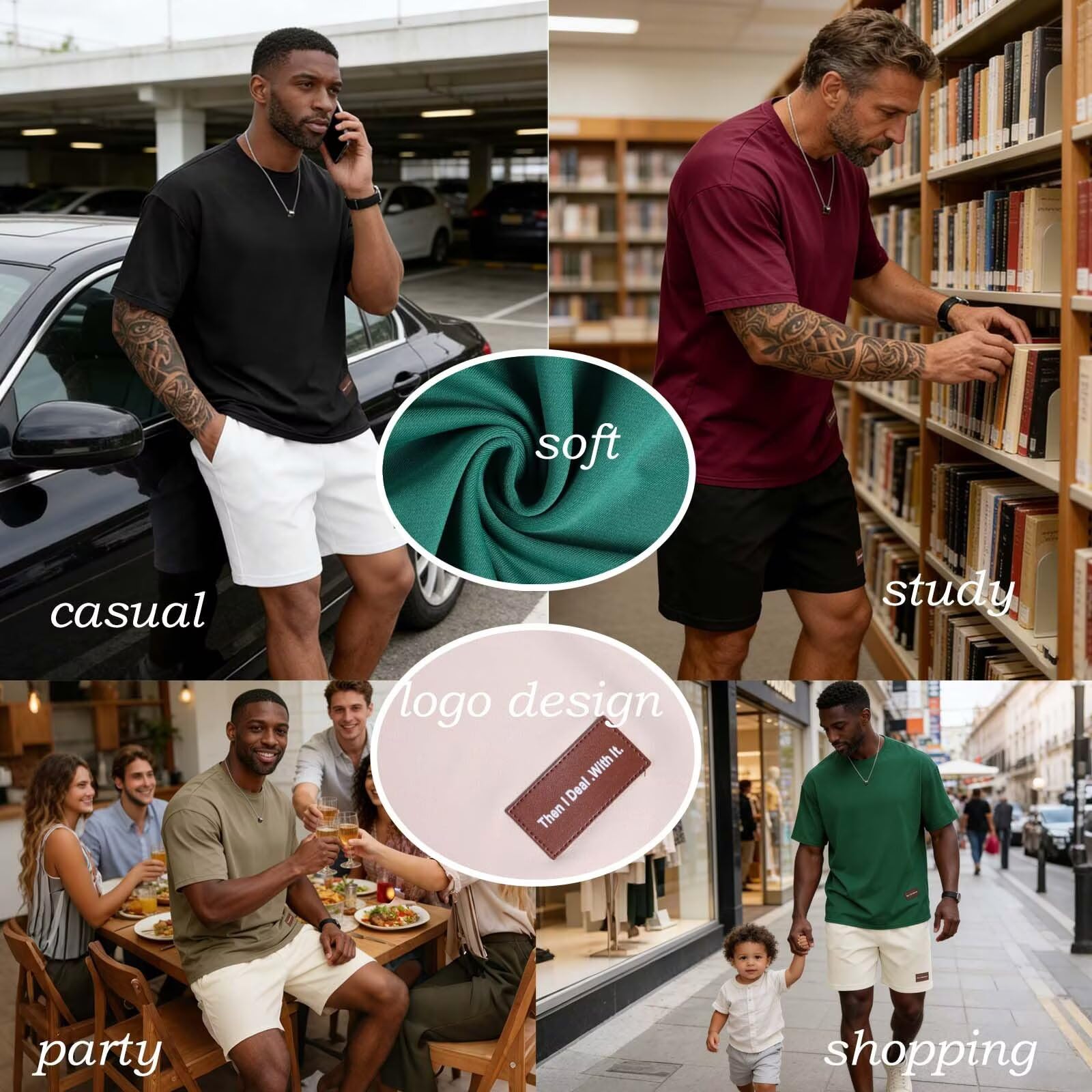 Remxi Herren Kurzarm Trainingsanzug 2 Teiler Set Casual T-Shirt Kurze Hose mit Taschen Sommer Jogginganzug für Männer Tracksuit