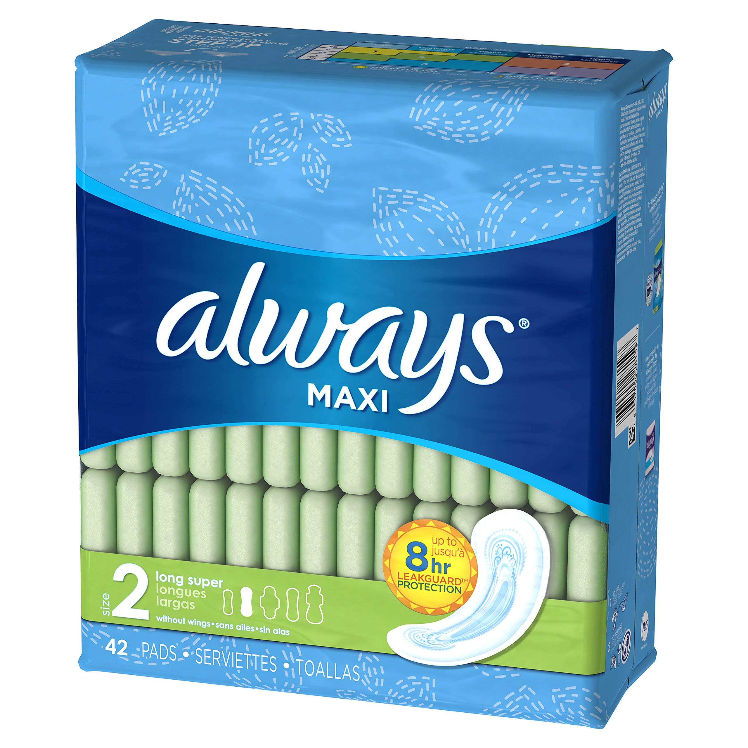 Amazon.com: Always Maxi Size 2 Super Pads for Women, Without Wings