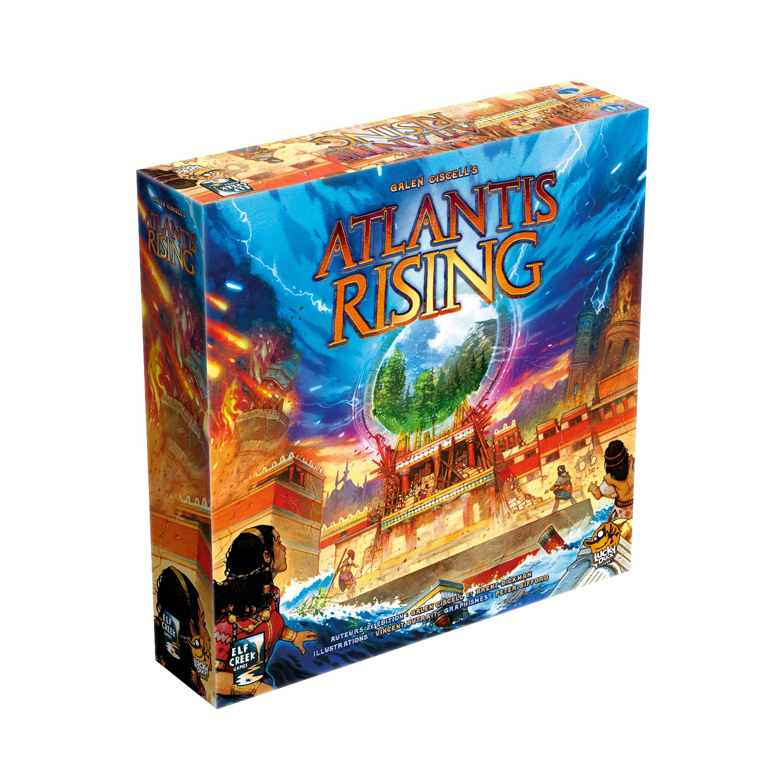 Lucky Duck Games | ATLANTIS RISING | Jeu de Société Coopératif Pour Adultes & Enfants dès 10 Ans | Sauvez Atlantis |Jeu de Stratégie & Gestion des Ressources | 1 à 7 Joueurs | 1 à 2H | En Français