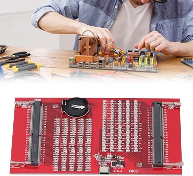 ZJchao DDR5 RAM Memory Slot Tester Card DDR4/DDR5 Memory Test Tool with LED Lights for PC Motherboard RAM Maintenance