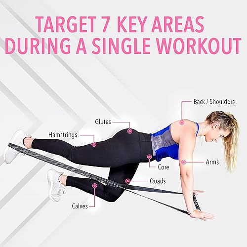 Miniatura 3 de Vitality Flex - Bandas de resistencia de tejido largo para el cuerpo y entrenamiento de musculación antideslizante de cuerpo completo  gimnasio en