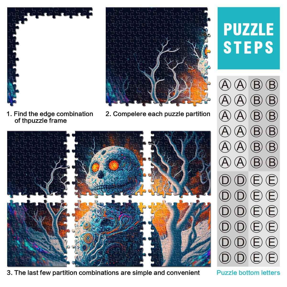 Puzzle 2000 pièces pour Adolescents Bonhomme de Neige psychédélique II Jeu de Quiz Car C'est Un pour Toute la Famille 70x100cm