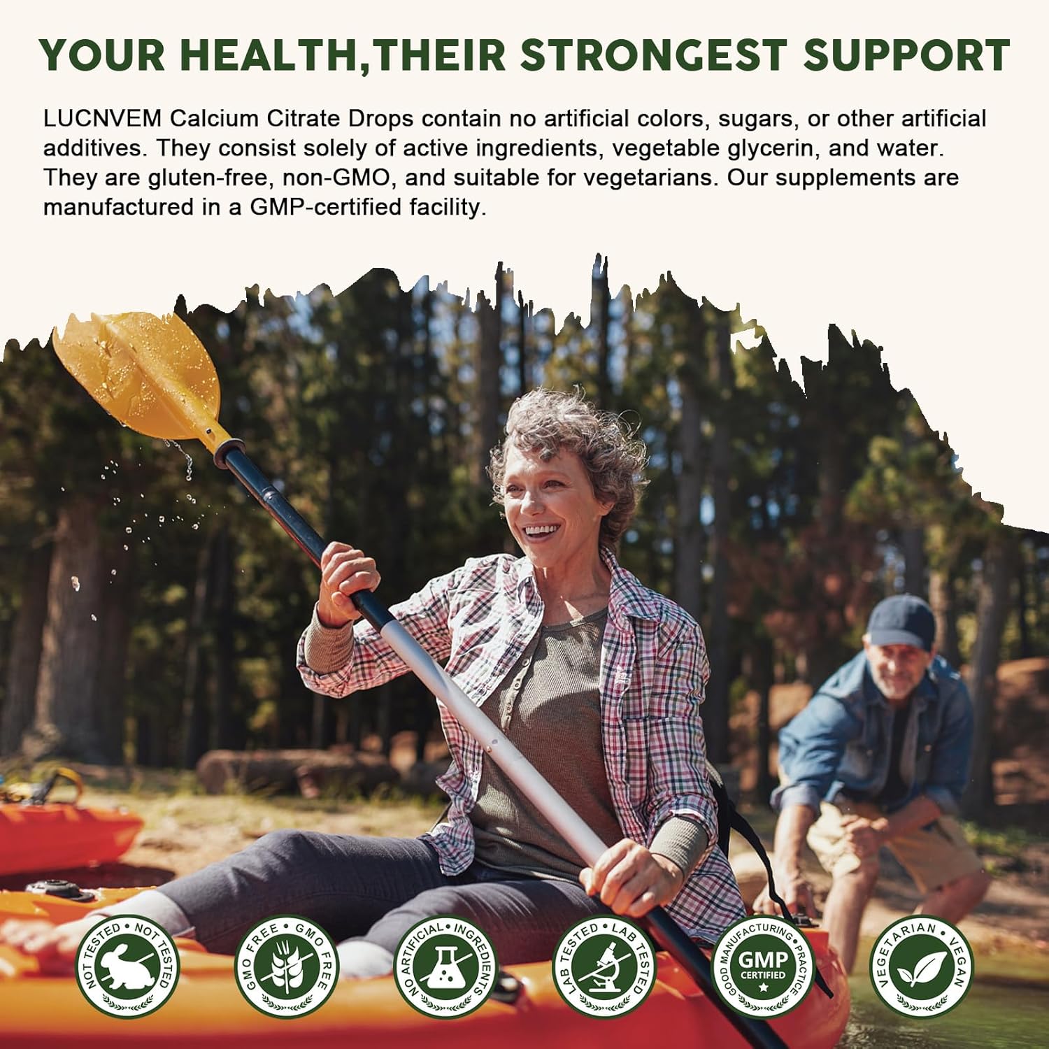 Calcium Citrate 1200 mg with Vitamin D3 Liquid Drops for Women & Men, Calcium Citrate with Vitamin D3 & K2 for Bone Muscle & Teeth- 2 Fl oz- 30 Day Vegan Supply - Image 5