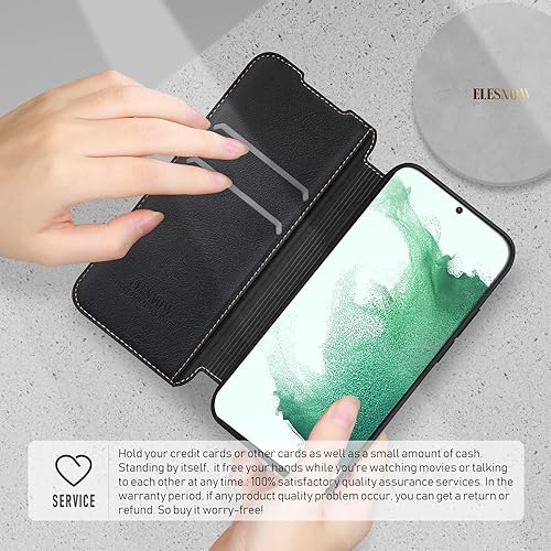 Miniatura 7 de Funda tipo cartera para Samsung S22 Plus, de piel de alta calidad, con tarjetero protección completa de la lente cierre magnético para Samsung