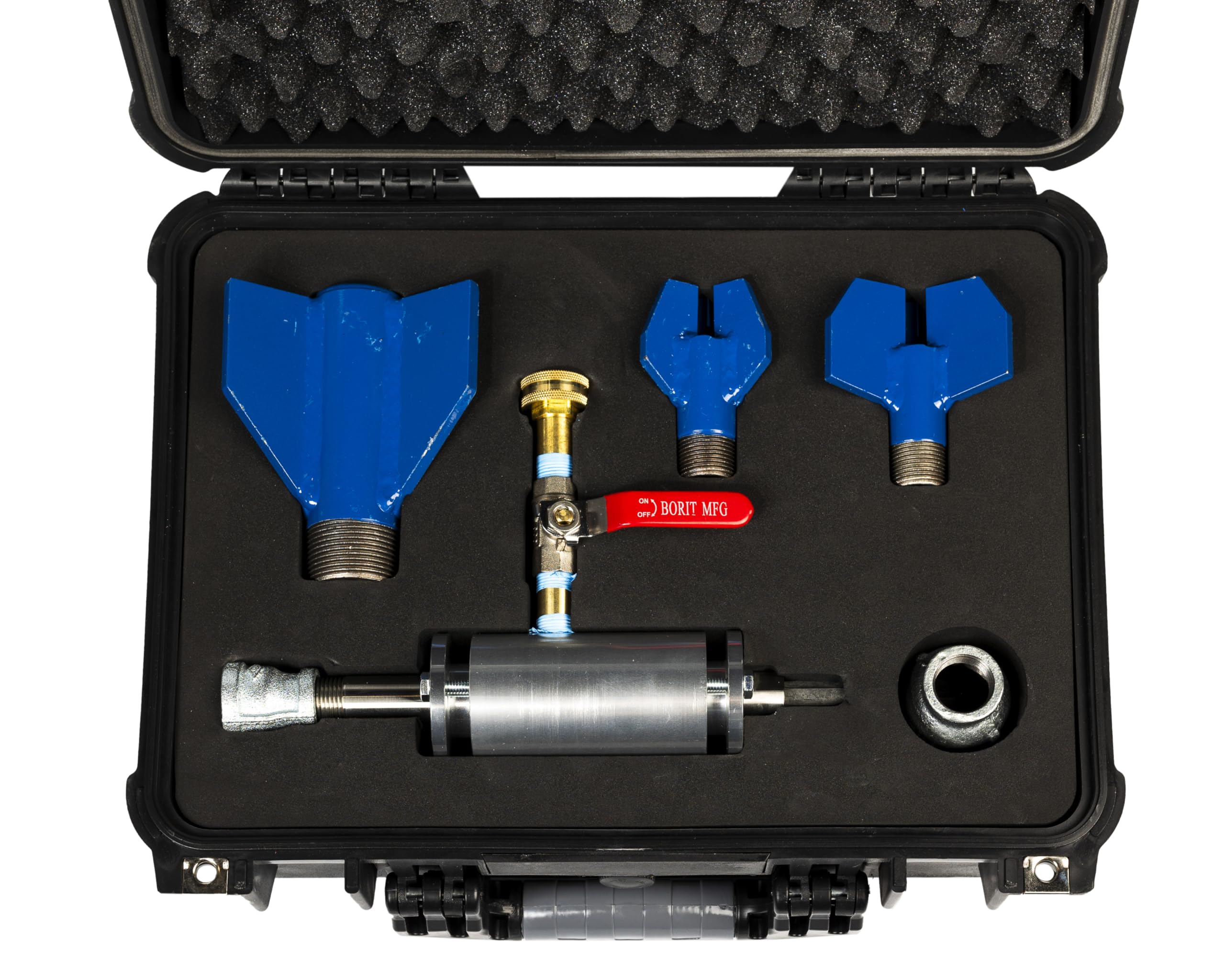 Borit Boring Tool with 1-1/2″ Bit, 3″ Bit, 4-3/4″ Backreamer, Coupling with Carrying Case with Foam Model BM-562K