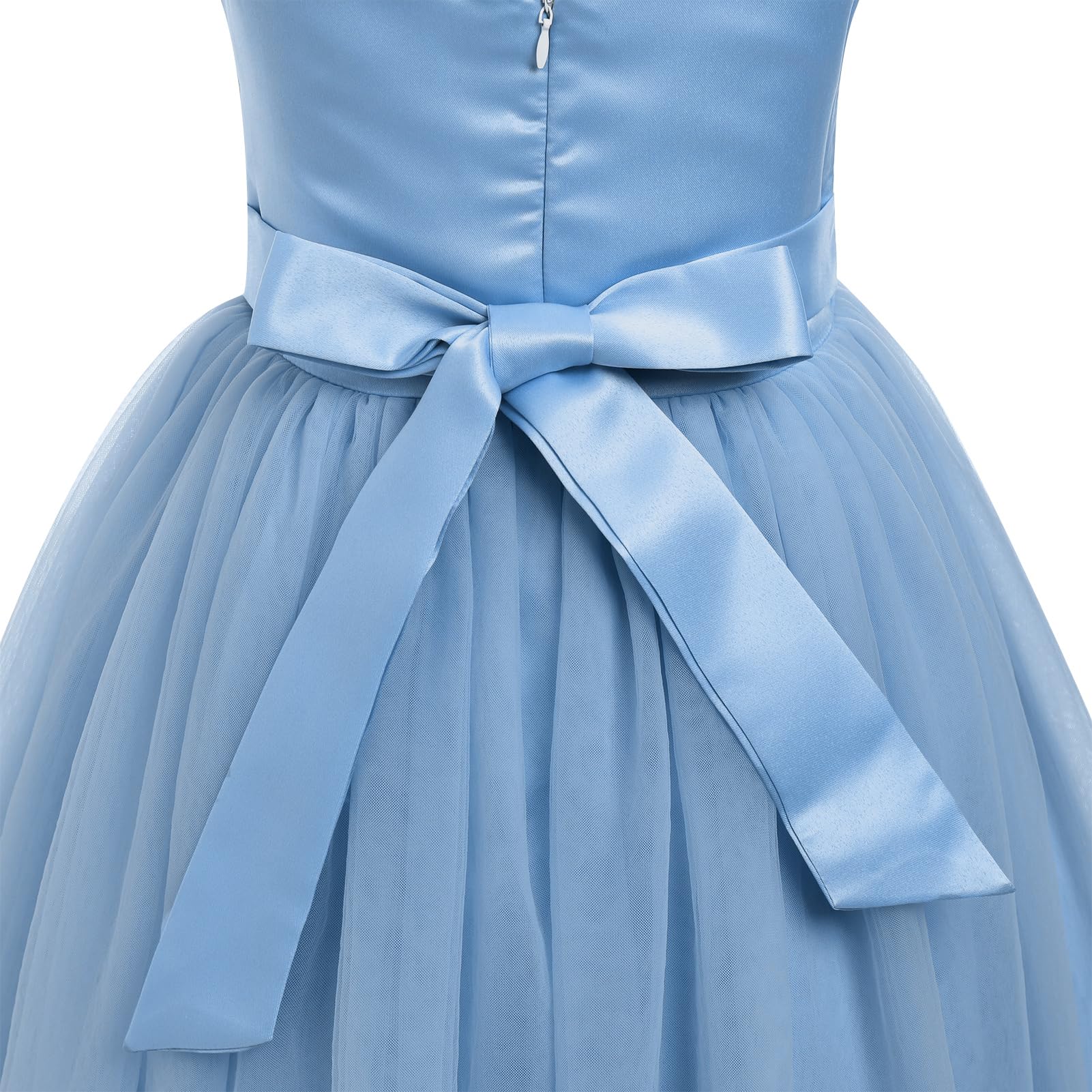 IBTOM CASTLE Blumenmädchen-Tutu-Kleid für Kinder, bestickt, Hochzeit, Festzug, Brautjungfernkleid, Mädchen, Pirncess, Abschlussball, Geburtstag, Party, Tanz, Erstkommunion, Ballkleid