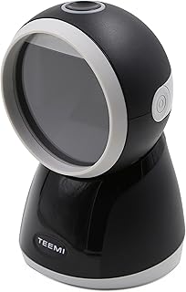 TEEMI Handsfree 1D 2D Barcode Scanner, Omnidirectional QR Code Scanning USB Wired Imager for PC POS Mac OS, Read Screen Codes and Moving Barcodes, 200 Frames per Second Speed, Model TMSL-70
