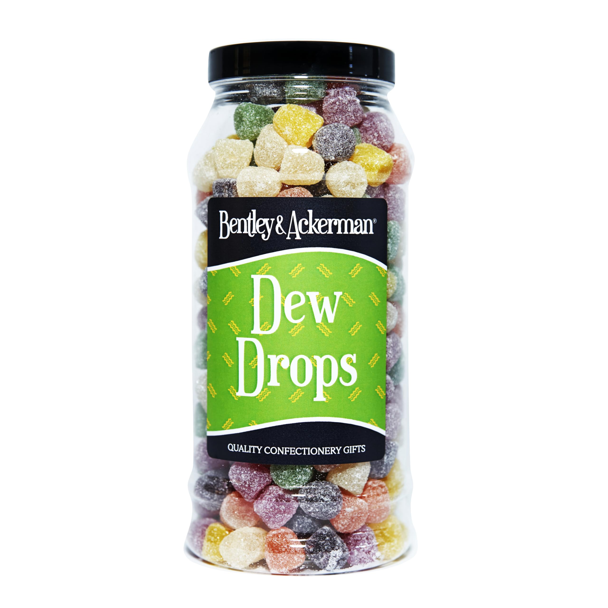 Dew Drops Sweets - (655g) Original Retro Dew Drops Sweets Gift Jar By Bentley & Ackerman's Sweet Shop.