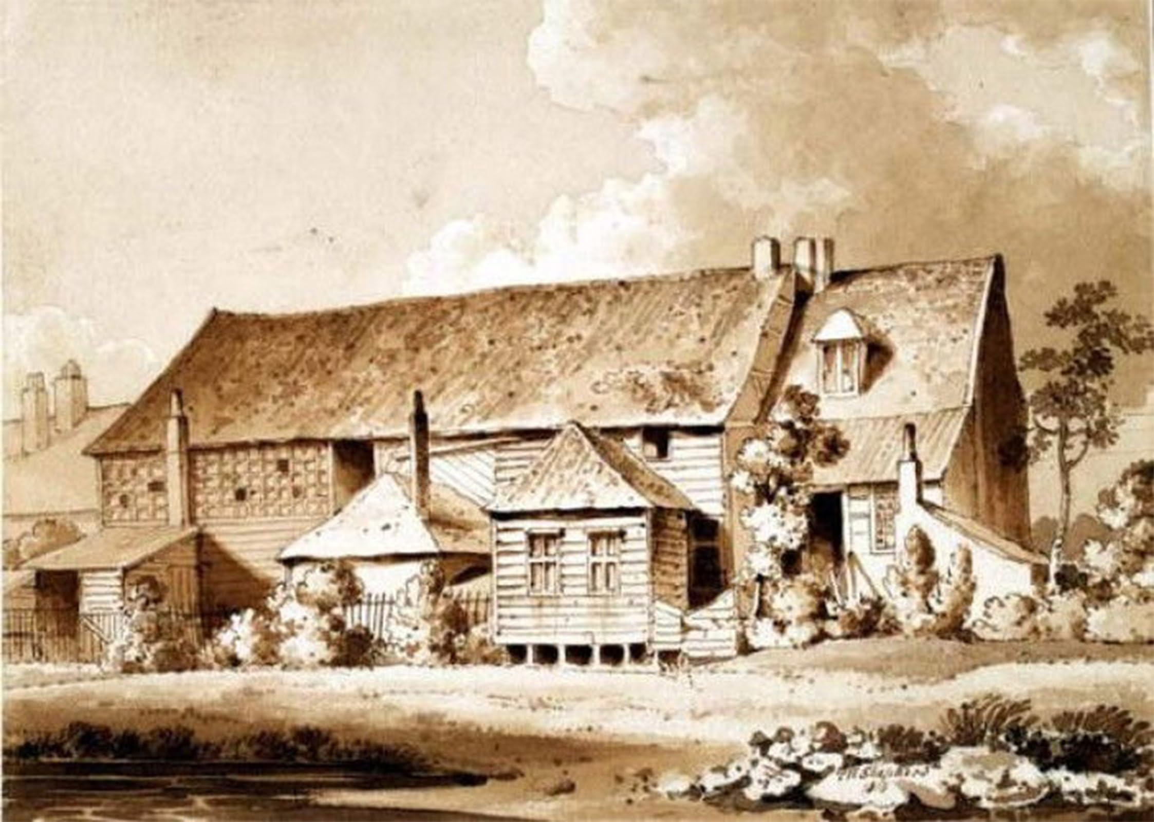 Artxlxxbn No Frame Famous Painting Art Wall Decor Abstract Art Picture Bunyans Meeting House Zoar Street Gravel Lane Southwark London By Hosmer Shepherd Animal Pictures For Home Decor 60X90cm