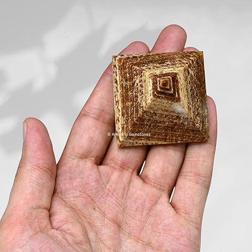 Miniatura 462 de Amazing Gemstone Lapis Lazuli Pyramid Crystal Healing Stones - 2" Great Pyramid Figurine of Natural Stone Pyramid for Meditation, Reiki, Chakra