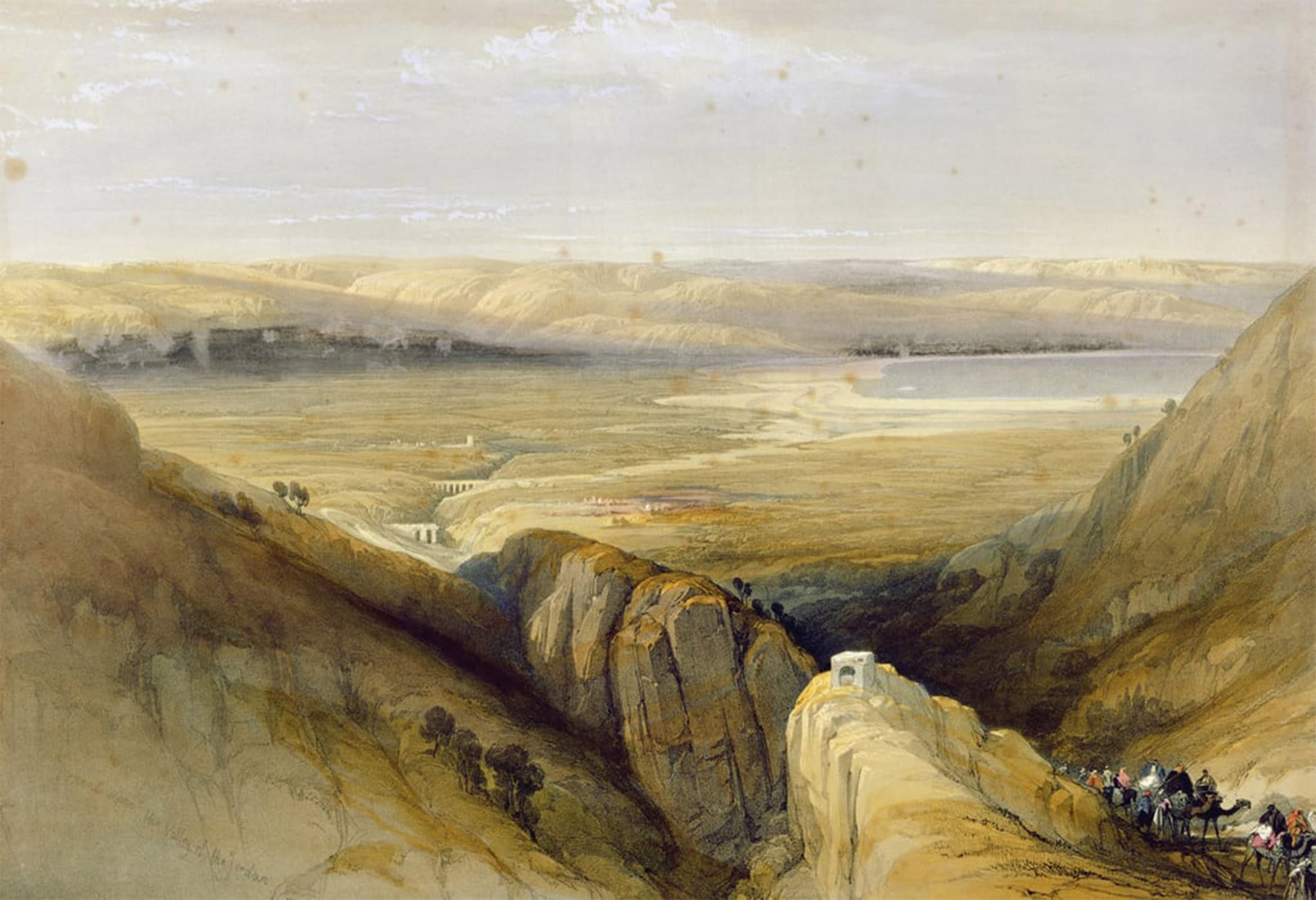 SERENDIPITP Vintage Picture Print on Canvas Wall Art Poster Valley by David Roberts Artwork Print Poster for Wall Decor 60x90cm