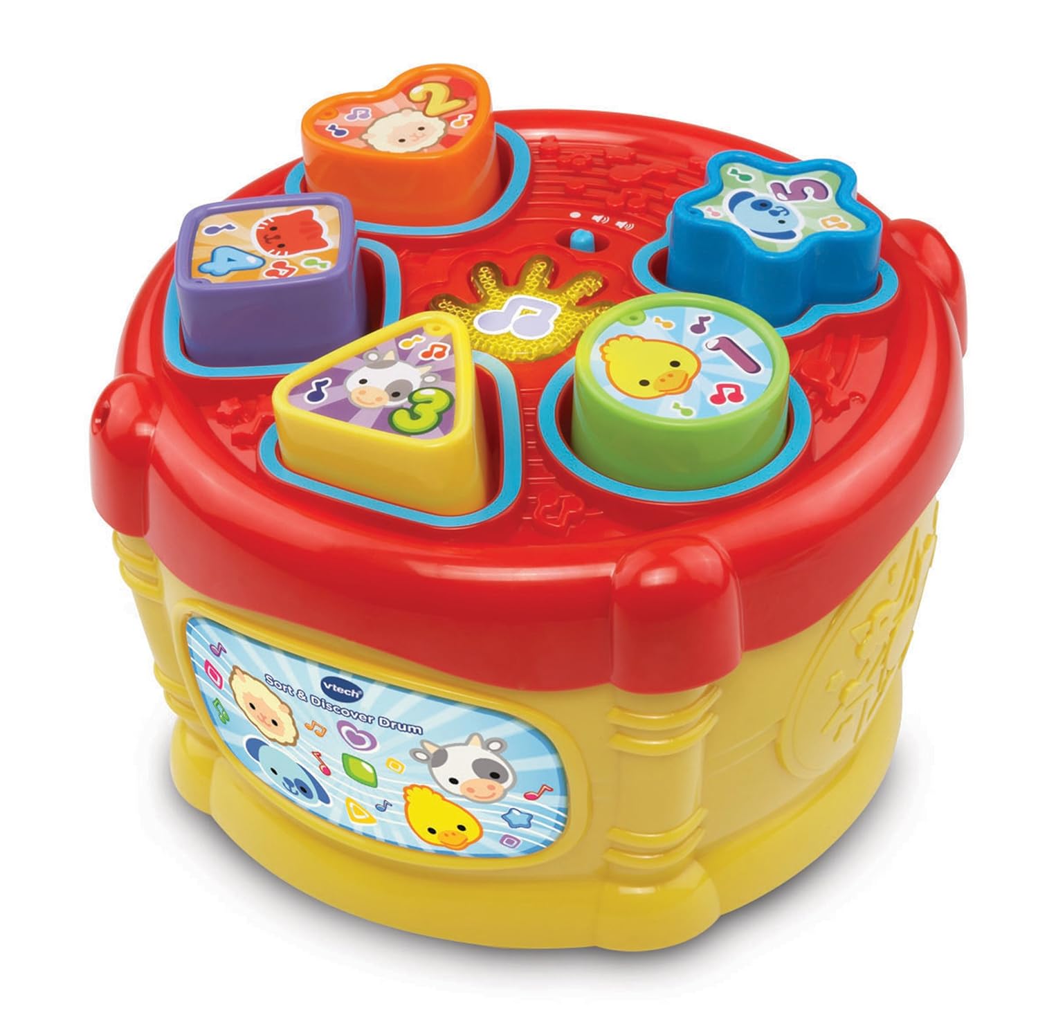 VTech Sort and Discover Drum with shapes inserted