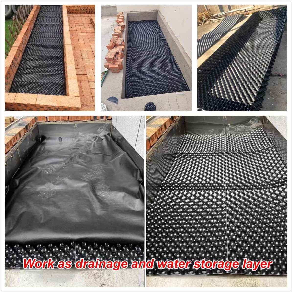 ALLTOP TURF Air Pruning Plastic Root Control Containers/pots Nursery pots for Plants (Black, 50cmX10m)