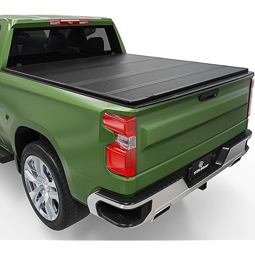 YITAMOTOR Quad Fold Hard Truck Tonneau Cover Fits for Chevy Silverado/GMC Sierra 1500 New Body Style 2019-2026 with 5.8ft Bed w/o Multi-Flex Tailgate, Heavy-Duty Aluminum Alloy Bed Cover