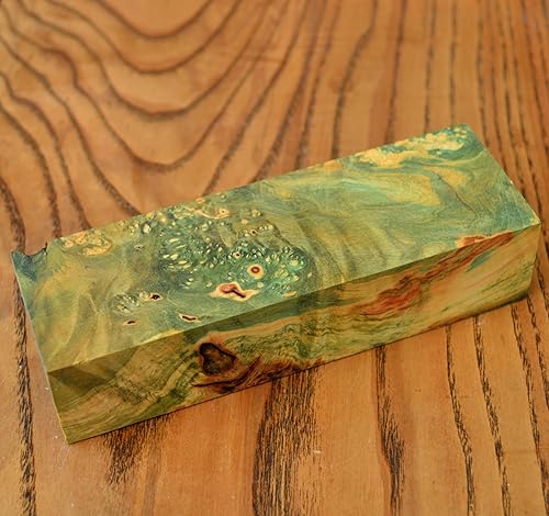 Estabilizado BURL Madera Bloque de madera Torneado en blanco Mango Cuchillos Cuchillo Cactus Jugo Estabilizador (#285)