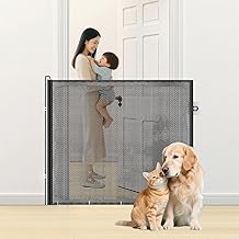 OKUYOSHI Baby Gate, Roll-Type, Extendable, Pet Gate, Dogs, Cats, Escape Prevention, Stairs, No Drilling Required, Easy Installation, Space Saving, Tape Type, 30.7 x 43.3 inches (78 x 110 cm)