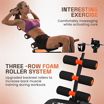 Ab Machine, Abs Workout Bench for Home Gym, Multi-Functional Adjustable Abs Crunch Machine, Ab Exercise Equipment for Total Body Workout