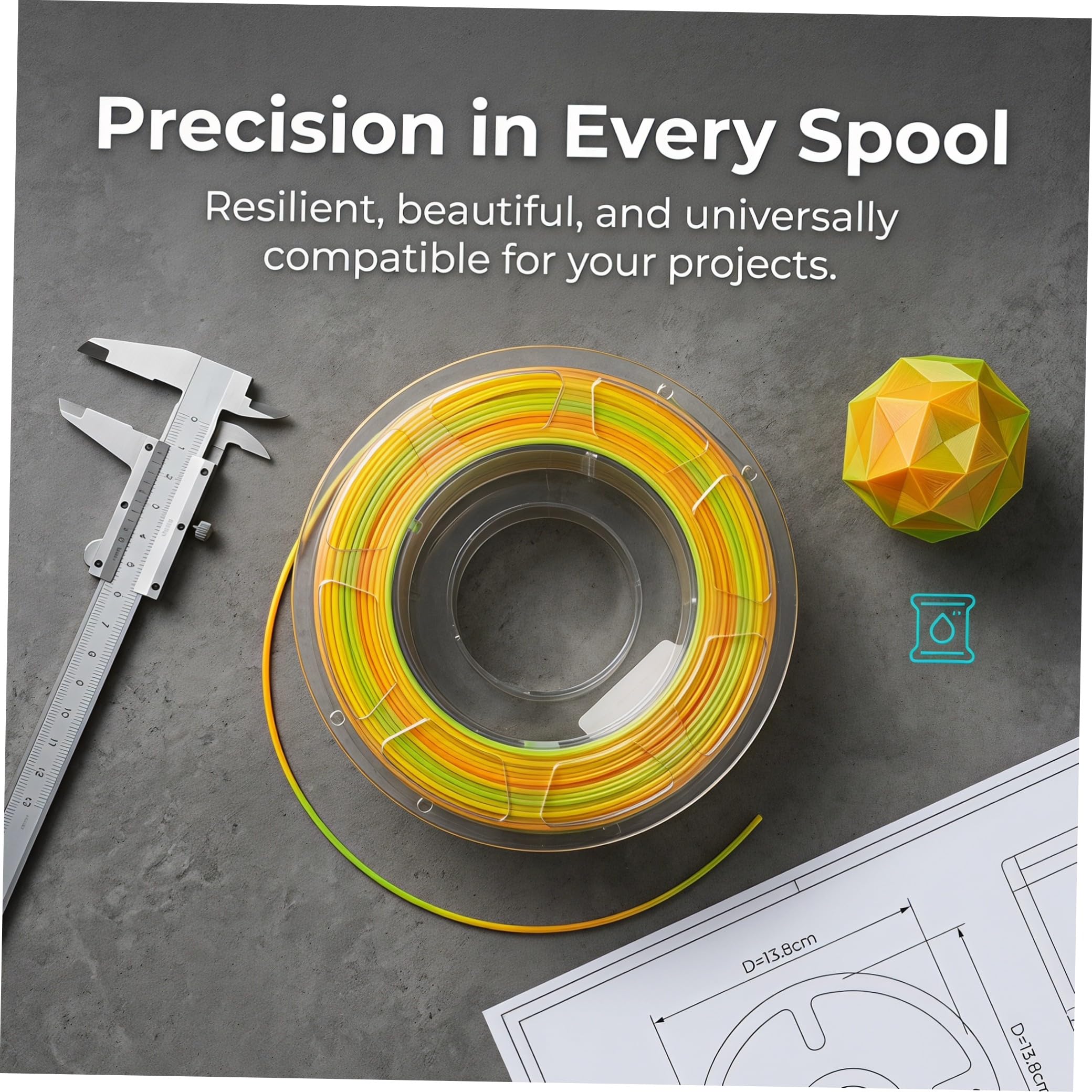 6 Rollen Transparente Pla 3d-druck Filamentspule 200g, 6 Rollen