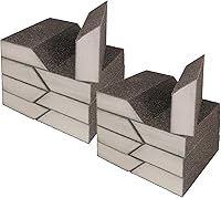 Vista 9 de Bloques de lijado en ángulo de grano 80, bloque de arena de esponja gruesa, lavable y reutilizable, bloque de papel de lija húmedo y seco