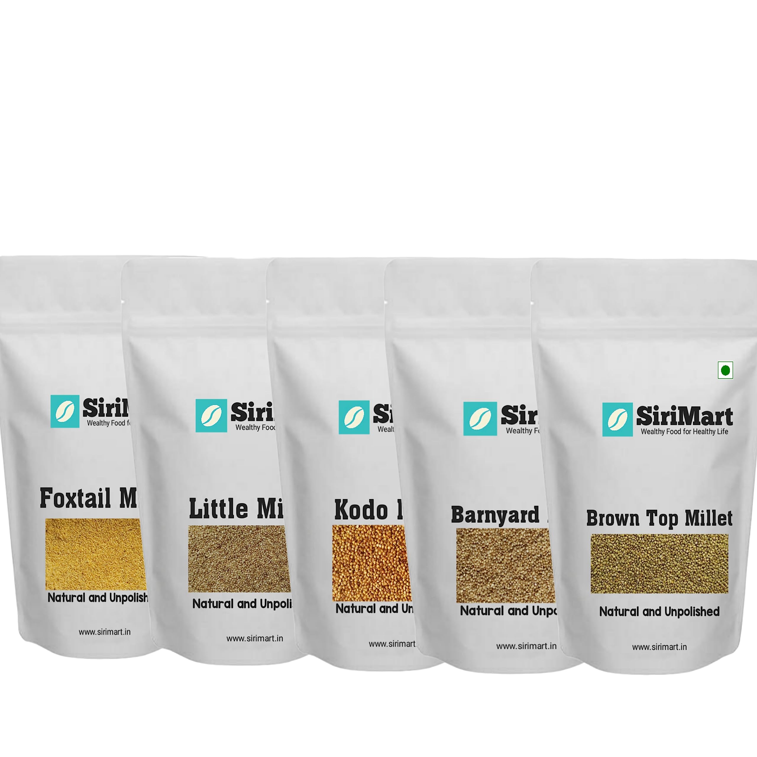 Sirimart Siridhanya millets organic unpolished 10kg with BrownTop | 2kg Each pack of 5 | Export quality millets | millets combo pack of 5 (B0CC64SG1Z) Amazon Price History, Amazon Price Tracker