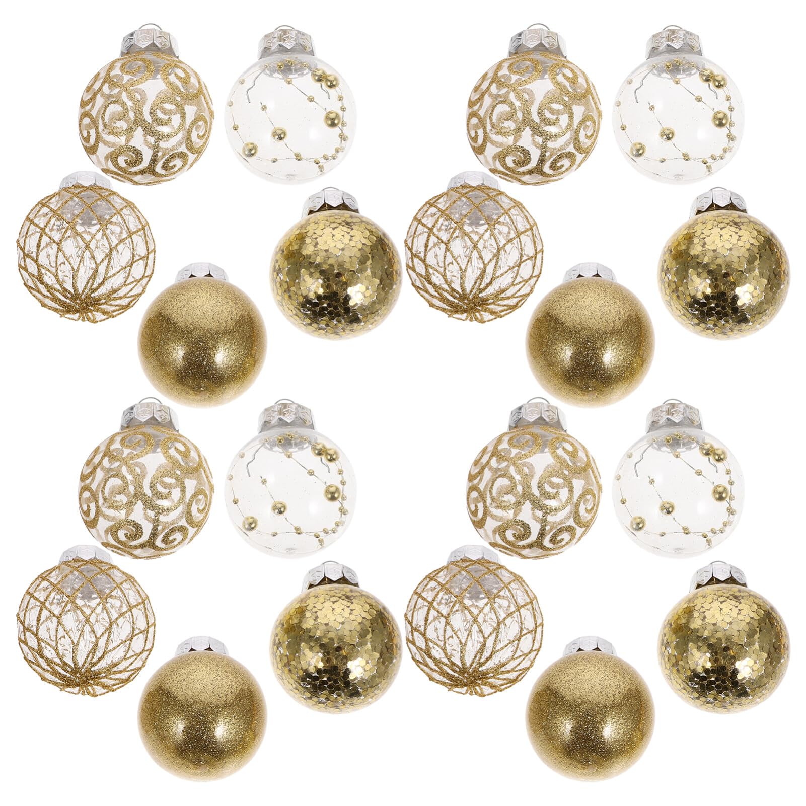 Luxshiny 30pezzi Palline di Natale da Appendere per Decorare Albero Ornamenti Natalizi Forma di Sfera per Feste