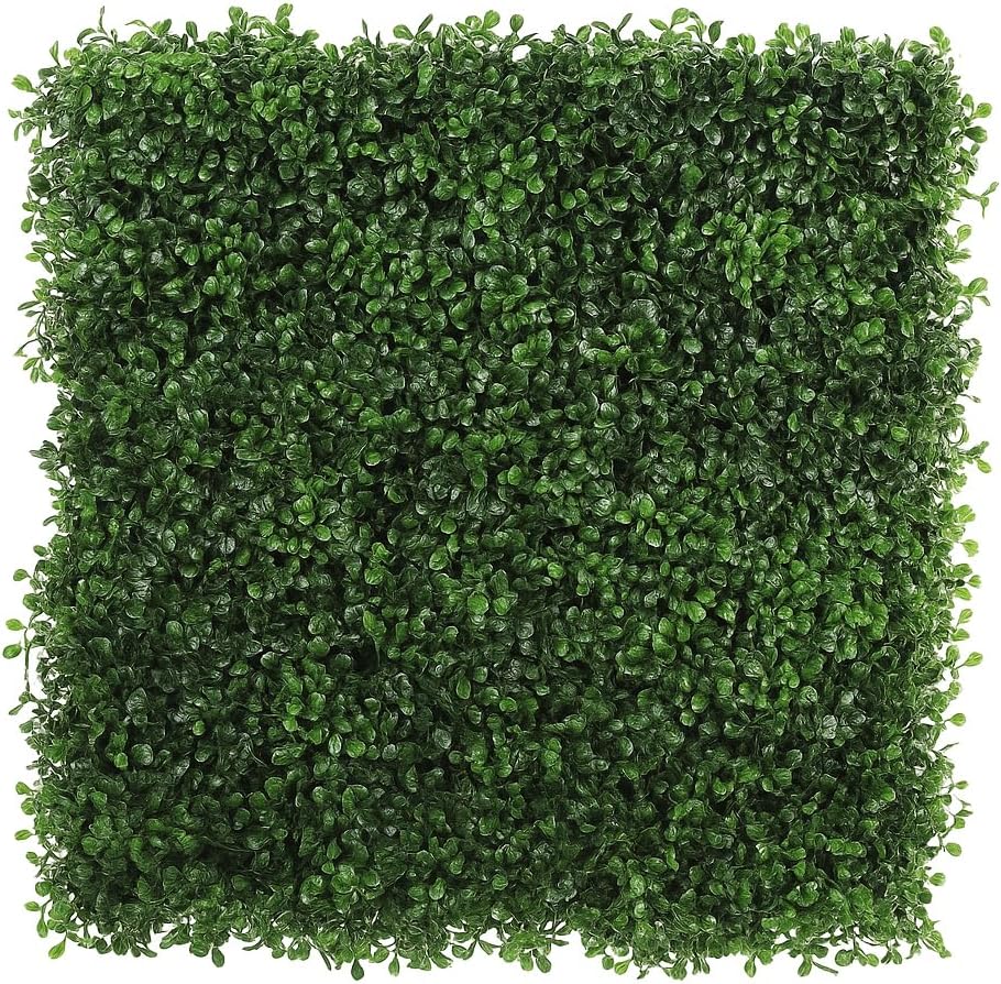 Artificial Hedge Plant Panels, Privacy Screen Hedge,Greenery Ivy Privacy Fence Screening for Both Outdoor or Indoor Decoration,20" x 20", Milan,12pc