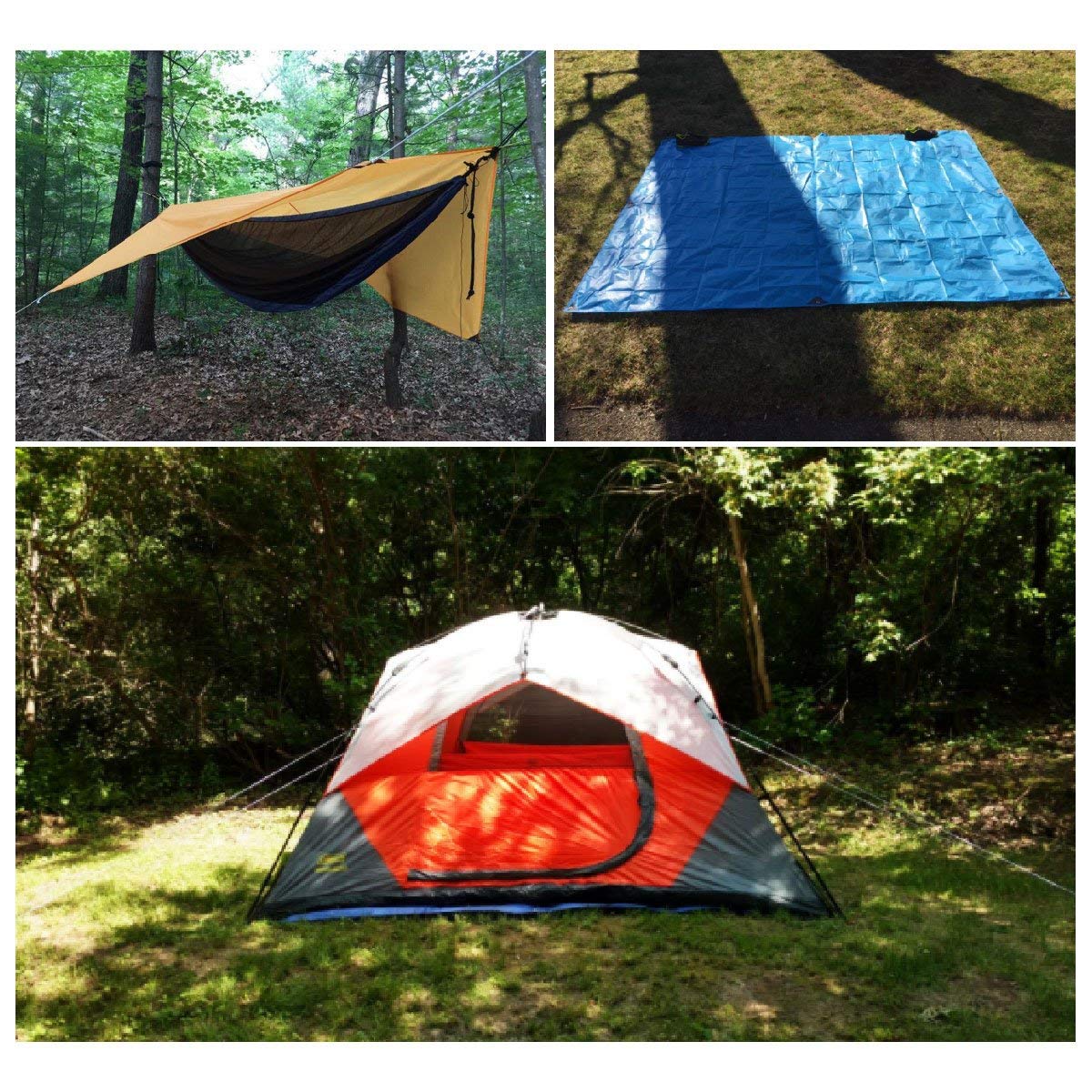 Tapis De Sol Et Bâche Imperméable TRIWONDER – Léger, 3000 Mm, Pour Camping, Rando Et Pique-nique (220x300 Cm)