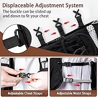 Vista 6 de Running Hydration Vest for Women Men - Waterproof Running Water Backpack Hydration Pack with 12 Pockets, Lightweight Water Vest for Hiking Trail