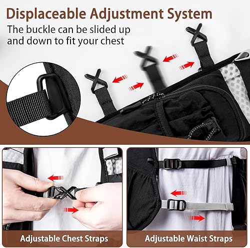 Miniatura 6 de Chaleco de hidratación para correr para mujeres y hombres, mochila impermeable para correr con 12 bolsillos, chaleco de agua ligero para senderismo,