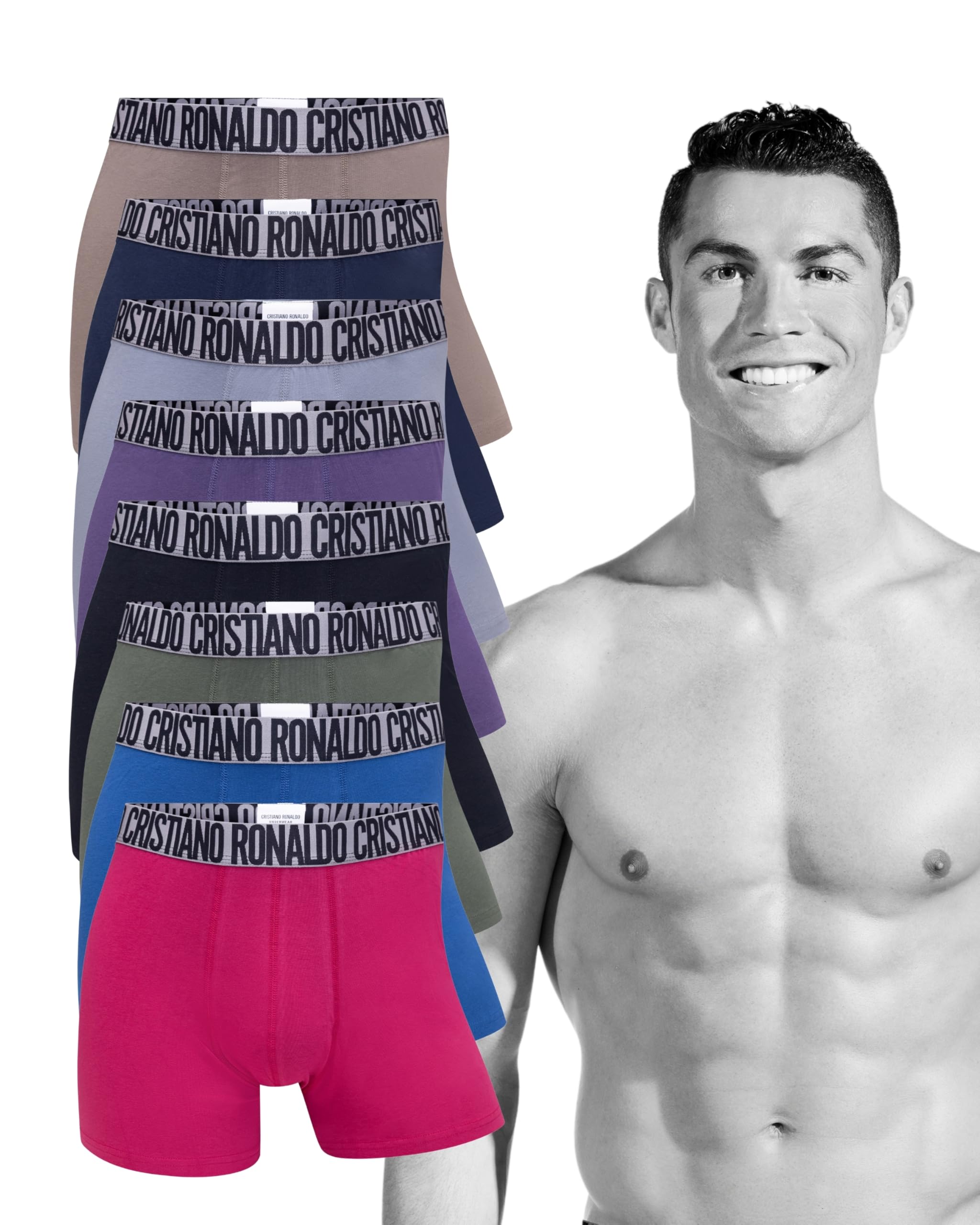 CR7 Boxershorts Herren Baumwolle (8er Pack) Unterhosen Herren von Cristiano Ronaldo