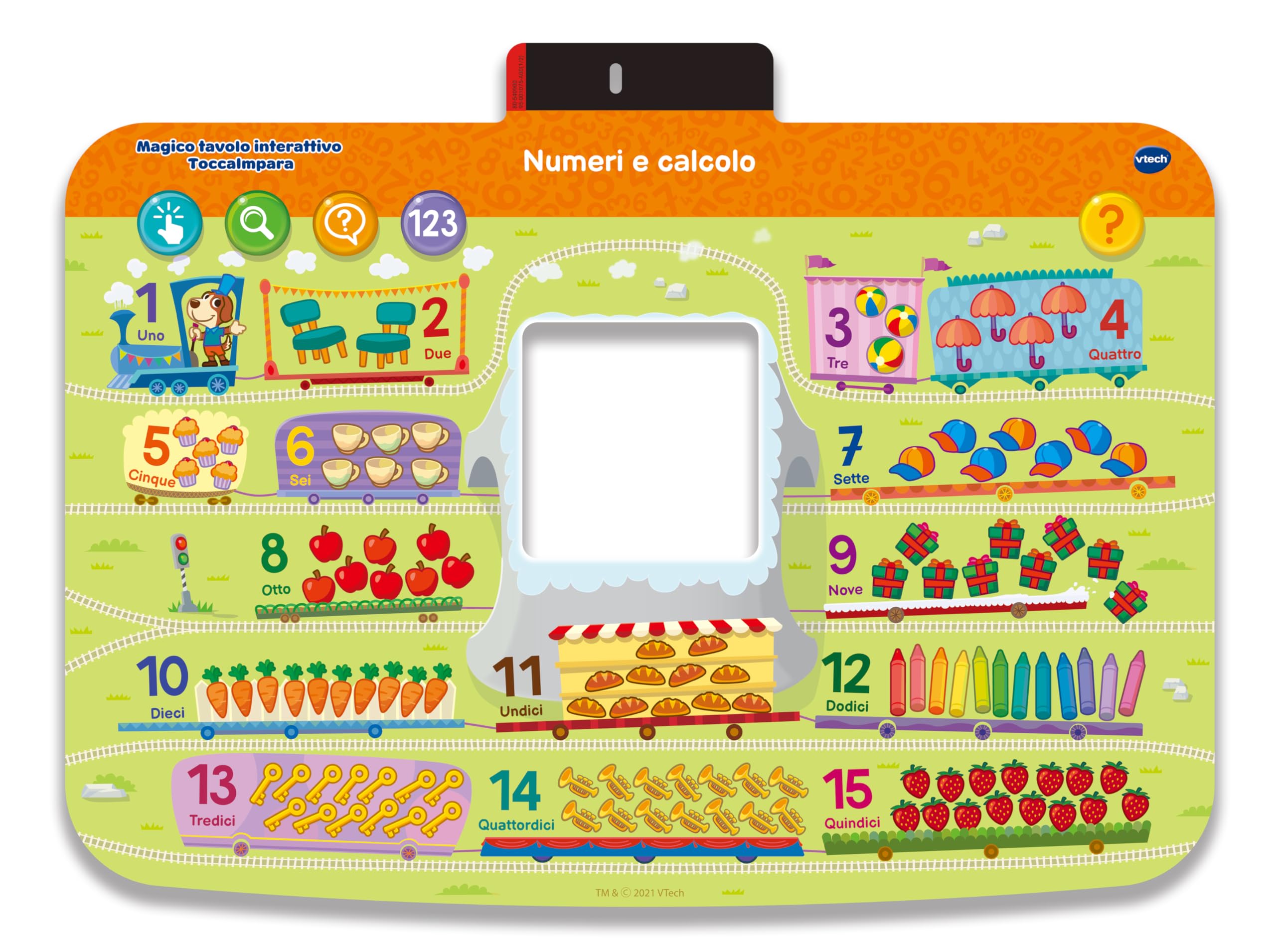 VTech Magico Tavolo Interattivo ToccaImpara 5 in 1 Bambini 3-6 Anni | Funzione Proiettore, Impara a Scrivere e Disegnare, Cavalletto, Lingua Italiana