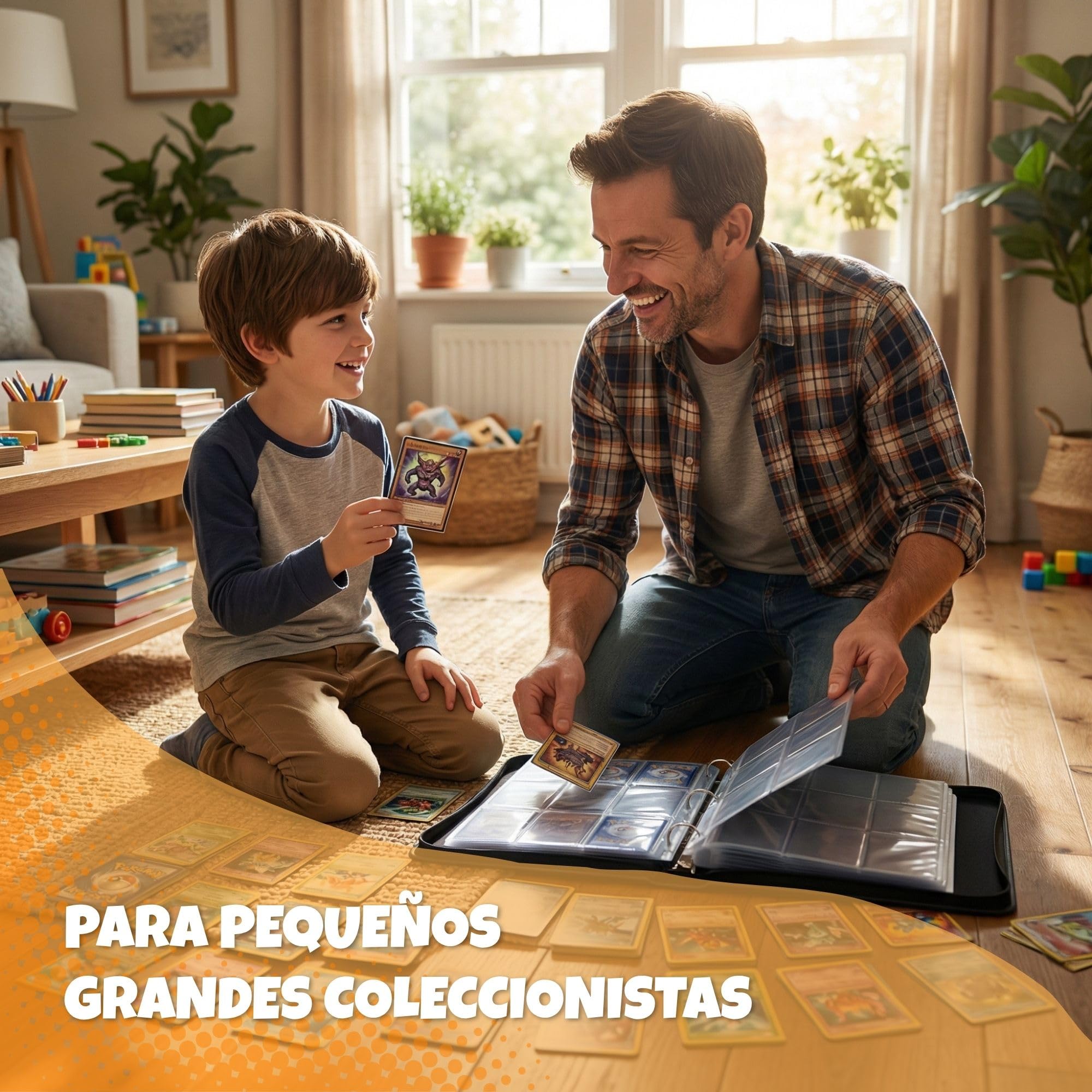 Álbum Cartas para Pokémon – 1080 Cartas, 60 Páginas y 9 Bolsillos – Card Binder Grande con Cremallera – Carpeta para Cartas TCG con Archivador Impermeable y Doble Cara