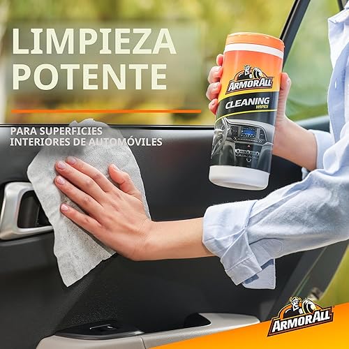 Vista 3 de Armor All Toallitas protectoras, de vidrio y de limpieza, toallitas para interior de coche y exterior de coche, 30 unidades cada una (paquete de 3)
