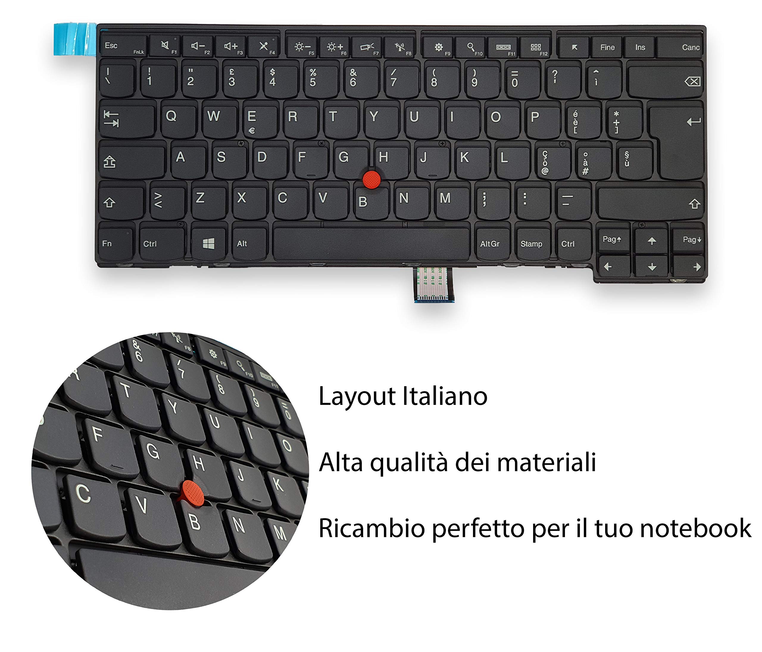 Tastiera Per IdeaPad Edge E ThinkPad Yoga Tastiera Sostitutiva Per Lenovo ThinkPad E431, E440, L440, L450, L460 - Layout Tedesco QWERTZ Tastiera Lenovo - Foto 3