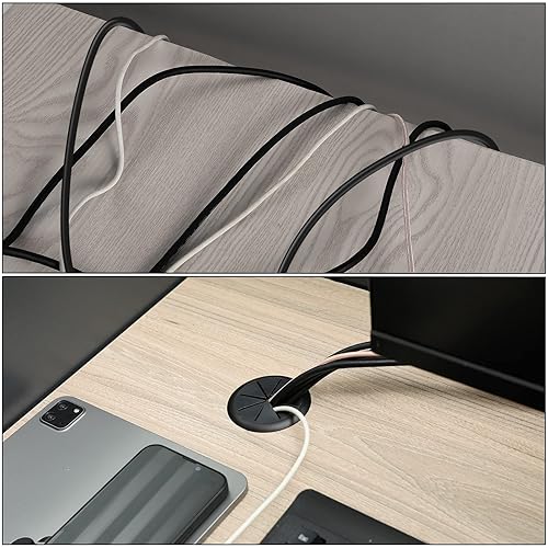 Vista 18 de HYCC Paquete de 5 ojales flexibles de escritorio de 2-3/8 pulgadas, organiza cables y cables en equipos de oficina, componentes de computadora