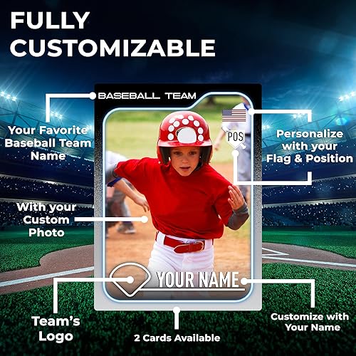 Miniatura 2 de CRYPTONITE Tarjeta de béisbol de tamaño real personalizada Ultimate Team  Famoso videojuego de béisbol  Múltiples opciones de tamaño