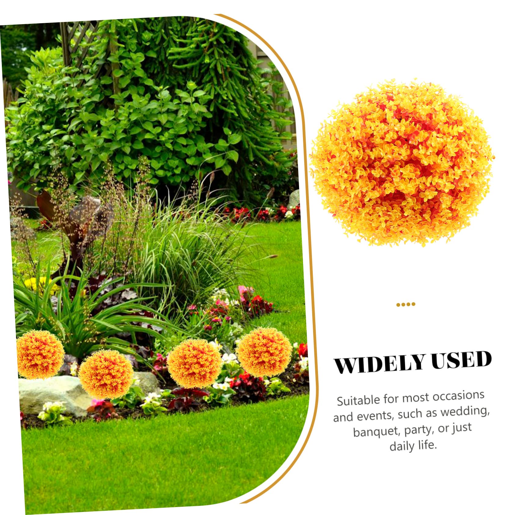 HOODANCOS Simulation Eucalyptus Leaf Decorative Grass Ball Indoor Faux Plant Ball for Home Wedding Lightweight Hanging Ornament