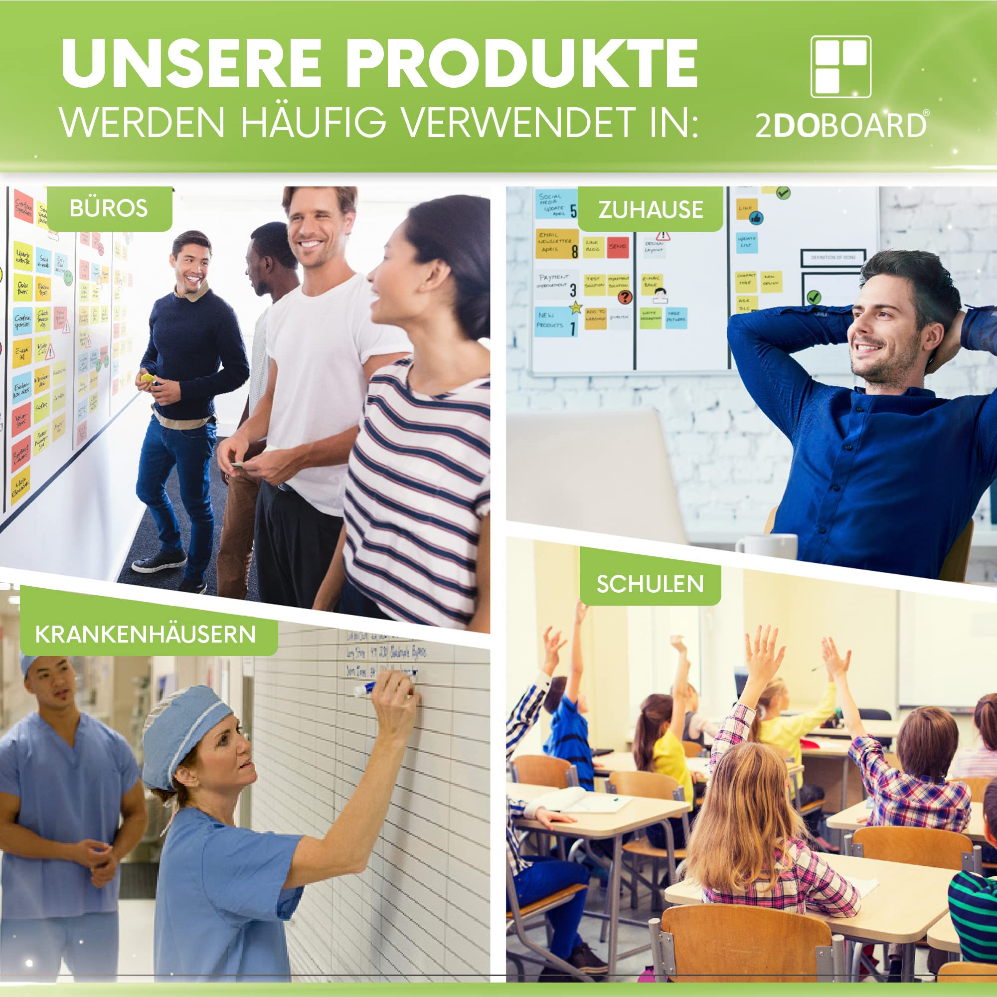 Scrum und Kanban Board Set für Whiteboard - Beschreibbare Magnete, Magnetlinien, Avatar-, Gefahren- und Smiley - Scrum Magnete zum Beschriften - Basic Set 122 Teile