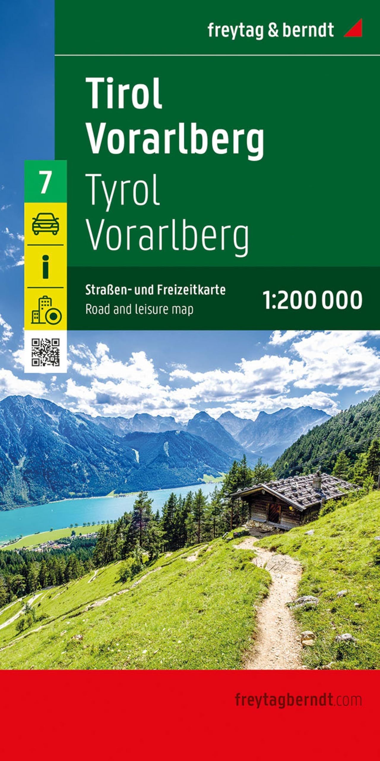 Tirol - Vorarlmountain, Road and Leisure Map by Freytag-Berndt