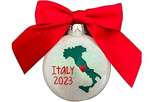 Italy 2023 Christmas Ornaments with National Colors of Italy and Flag Details