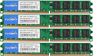 TECMIYO DDR2 Ram 8GB Kit (4X2GB) Desktop Ram DDR2 800 PC2-6400U Dimm PC2 2GB CL6 1.8V 240 Pin Non-ECC Unbuffered Desktop Memory Ram Modules