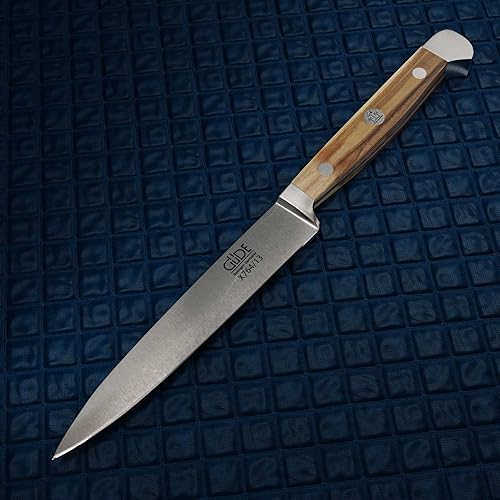 Miniatura 5 de Güde Alpha Olive Series Cuchillo de pelar forjadoafilado a mano, 5 pulgadas, acero endurecido en hielo, fabricado en Solingen, Alemania desde 1910