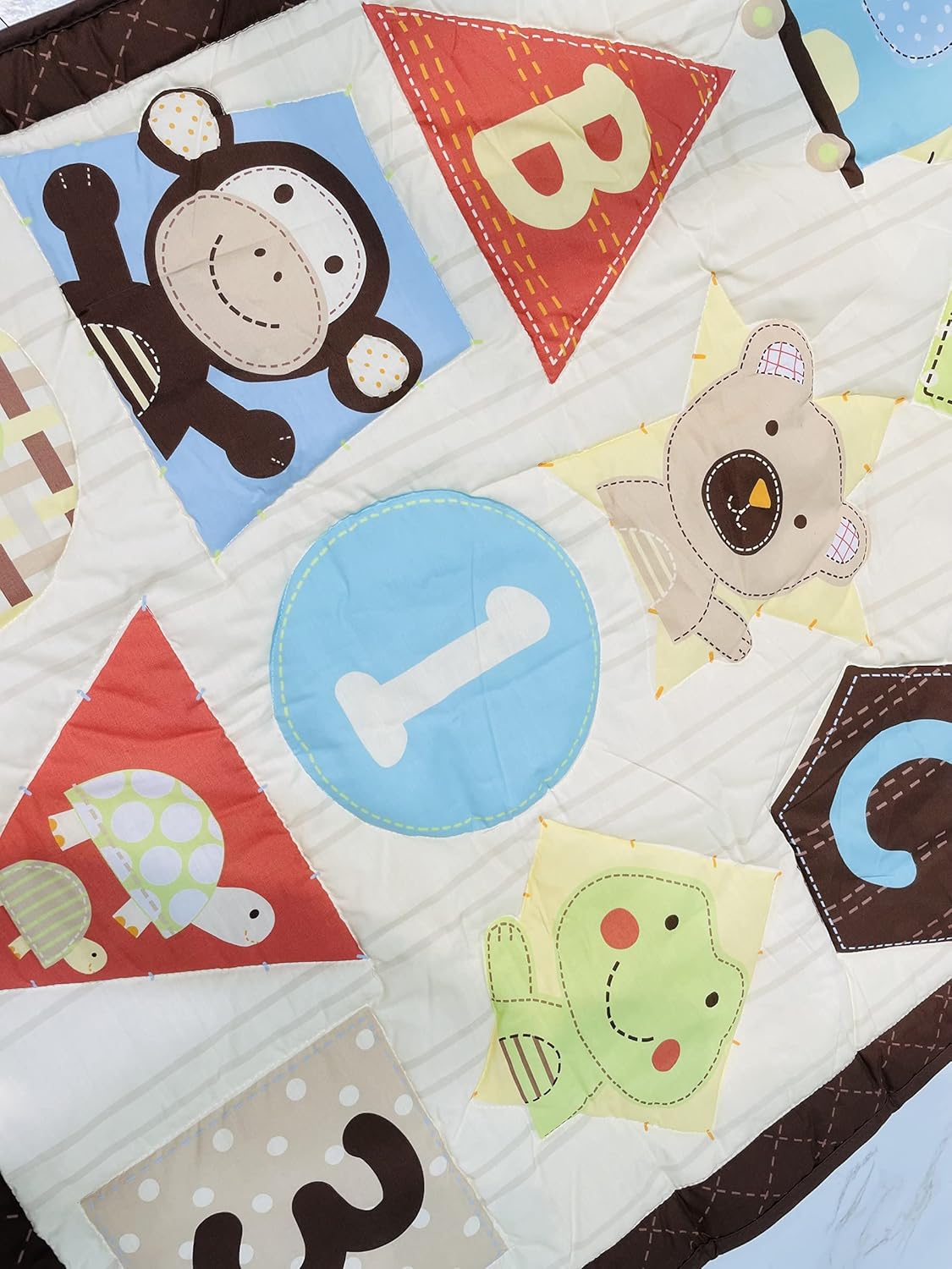 1 PC Nursery Crib Quilt Baby Animal Themed Crib Quilt Toddler Girl Quilt Gift Idea