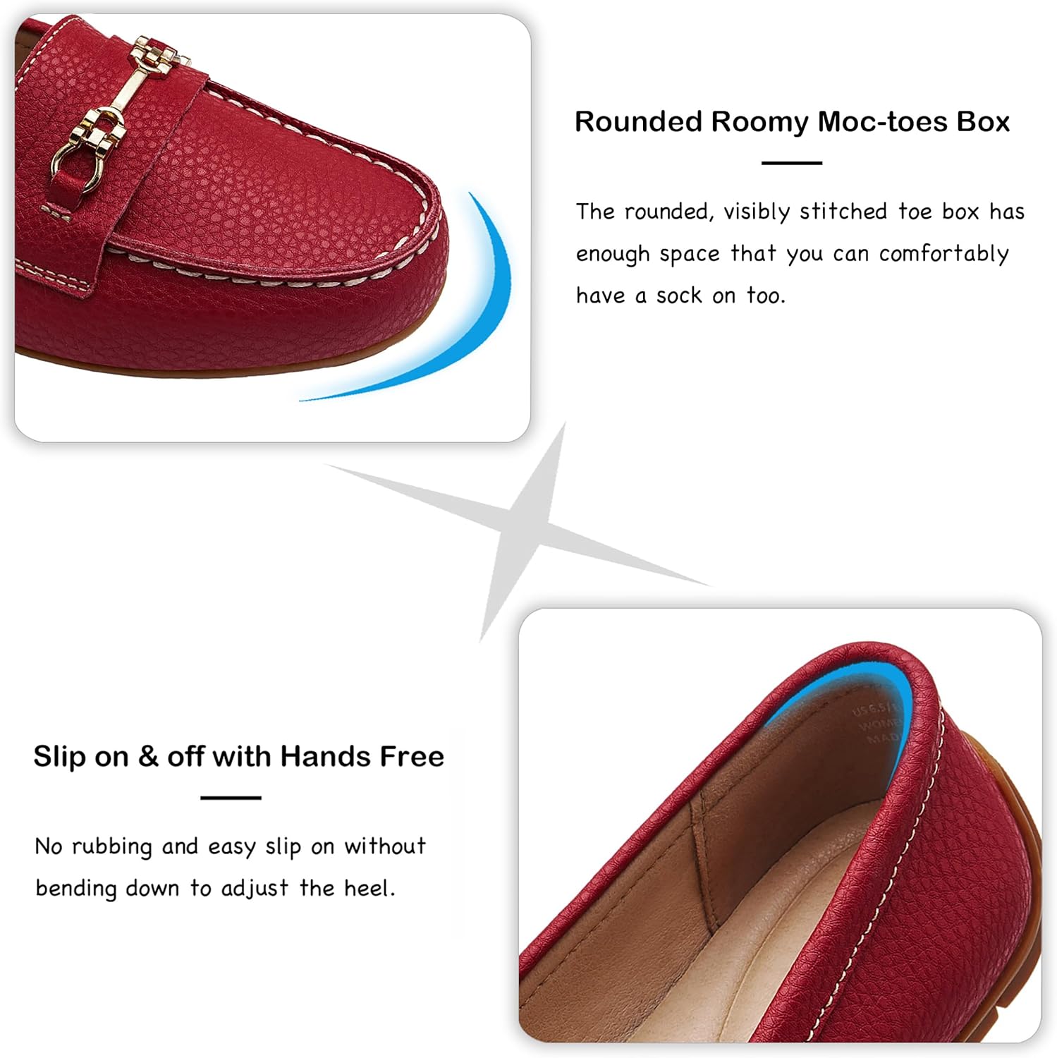 KORDAL Women's Comfortable & Lightweight Leather Loafers Slip-Ons Driving Mocs Walking Shoes Cute Business Casual Dress Shoes Work Flats for Women - Image 7