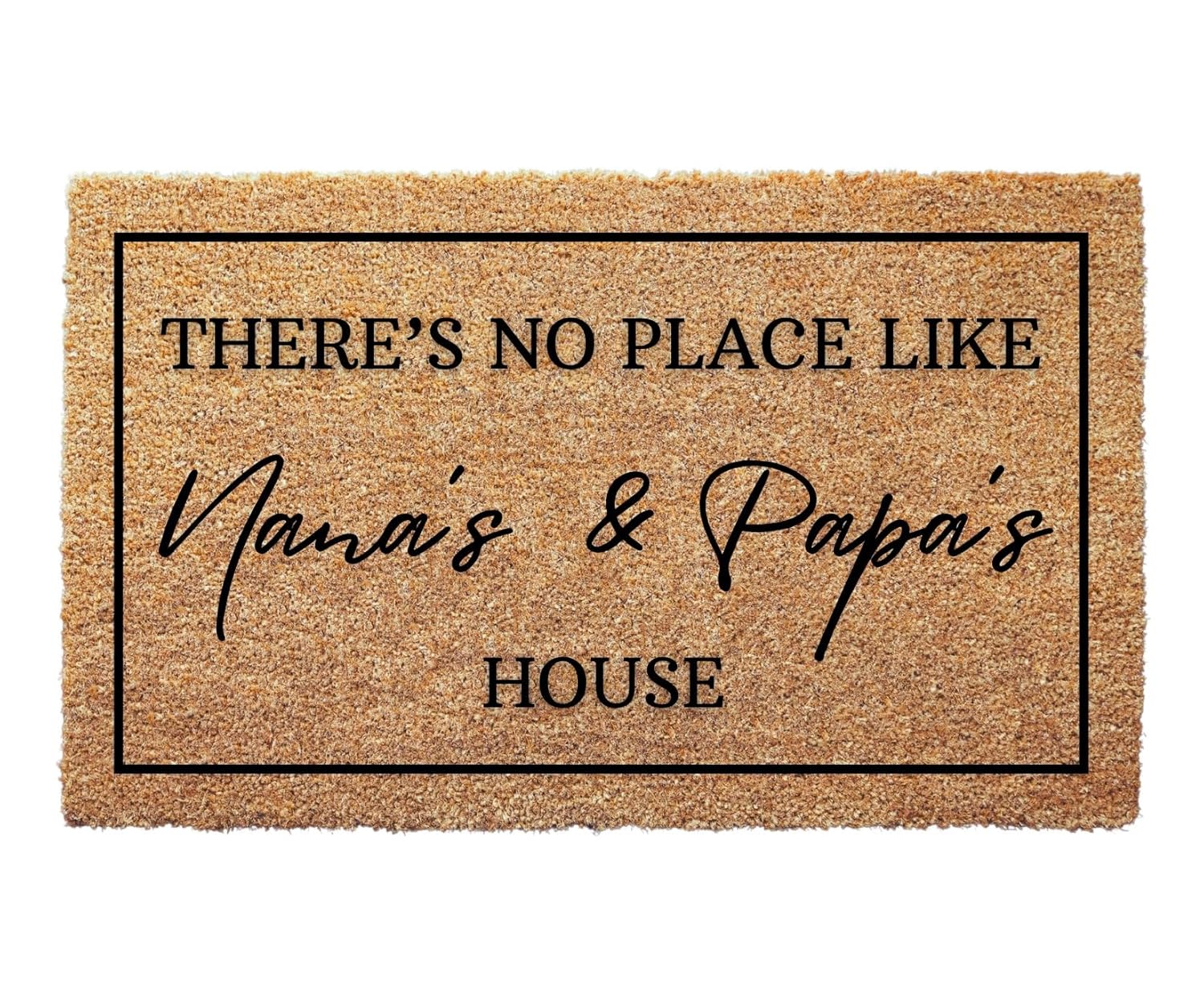 Grandparents Day Welcome Doormat - 100% Coir, Non-Slip Backing