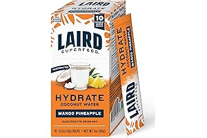Laird Superfood Hydrate Coconut Water Mango Pineapple Electrolyte Sticks