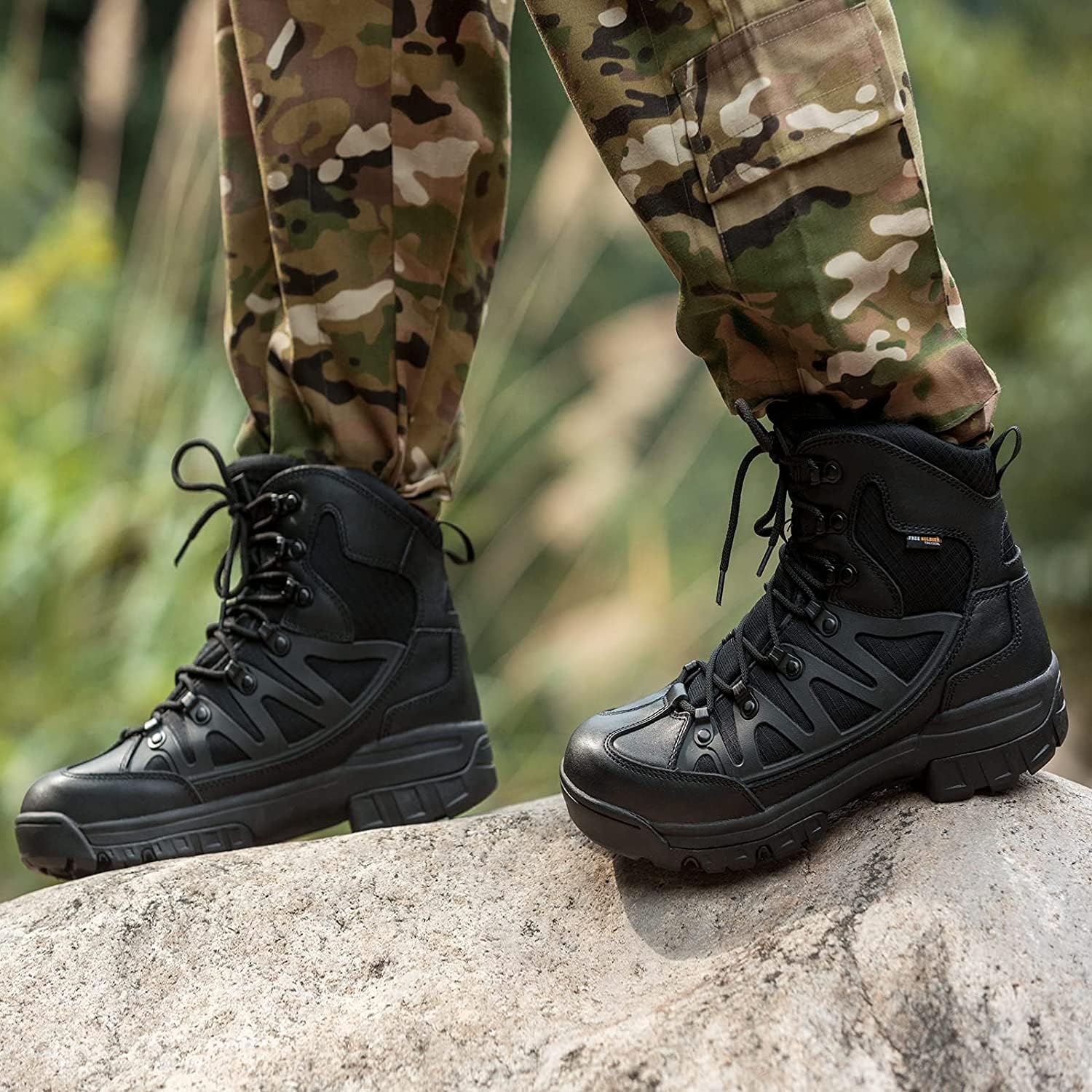 FREE SOLDIER Men's Waterproof Tactical Hiking Boots Military Work Boots Combat Boots - Image 3