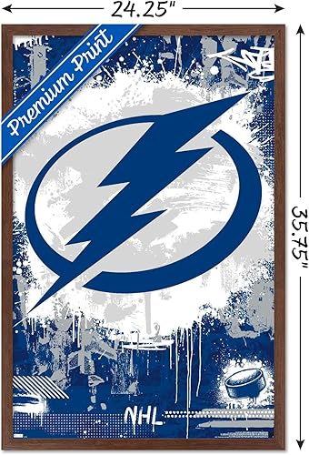 Miniatura 9 de Trends International NHL Tampa Bay Lightning - Póster de pared con logotipo Maximalist 23, 22.37 x 34.00 pulgadas, paquete de póster y clip prémium