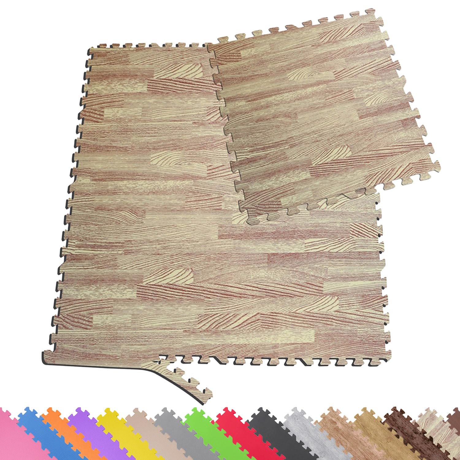 Sporttrend 24® 18 Schutzmatten + 36 Randstücke Set Farbwahl 60x60x1cm | 6,48qm | Bodenschutzmatte Sportmatte Gymnastikmatte Puzzlematte Fitnessmatte Unterlegmatte Bodenmatte Trainingsmatte Yogamatte